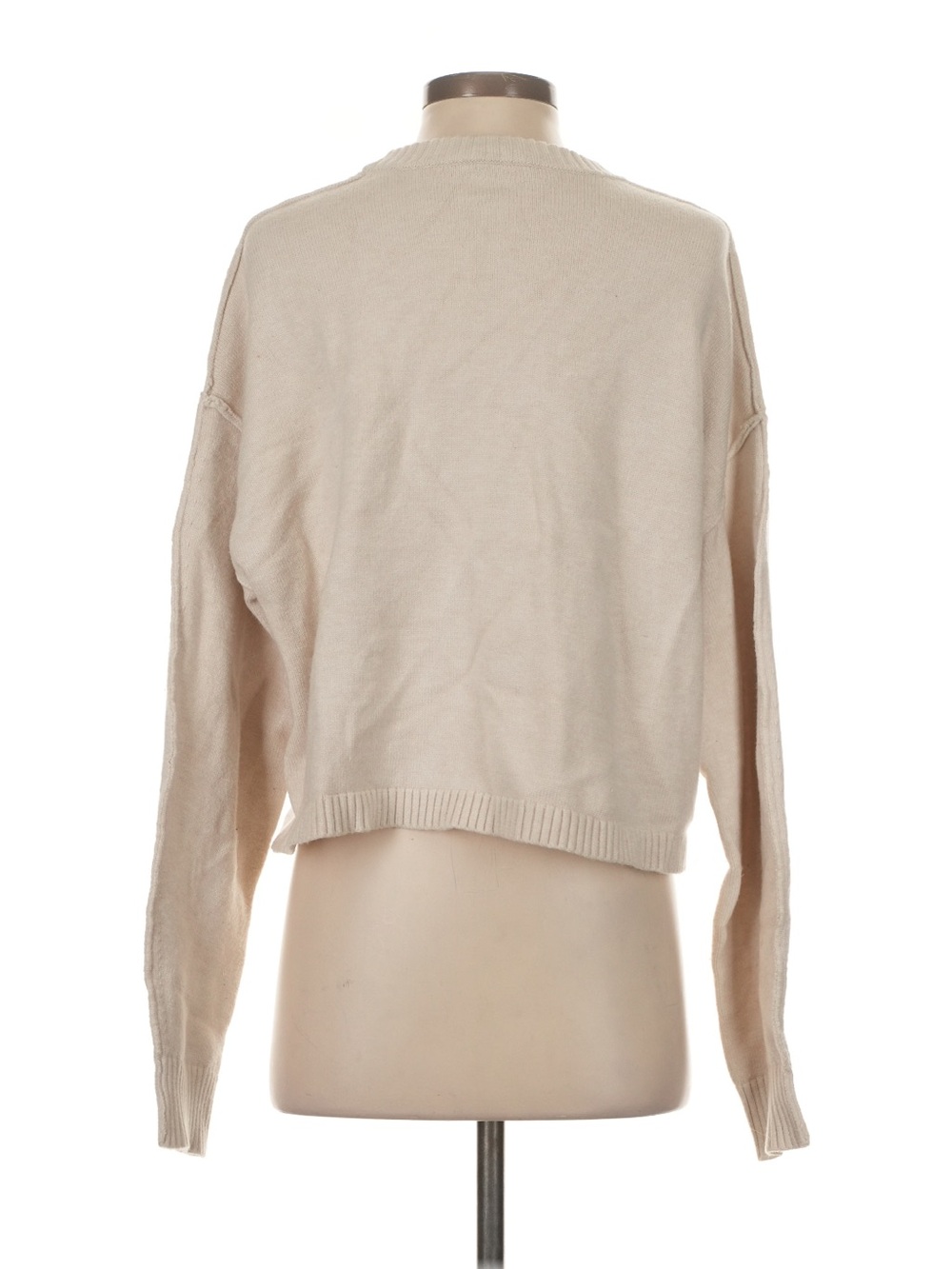 Good American Cream Ribbed Knit Top - Picture 4 of 6